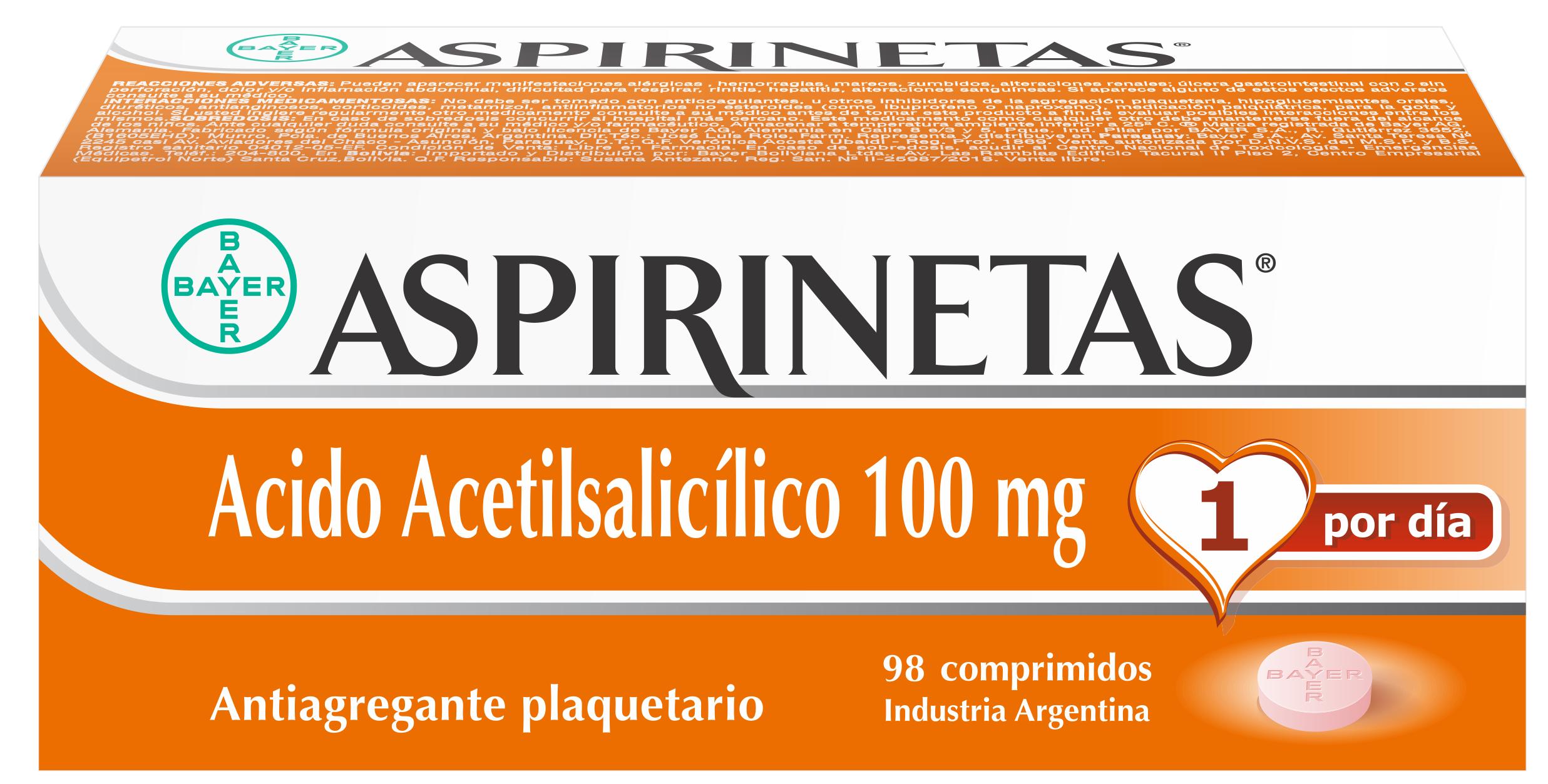 Aspirinetas 100mg